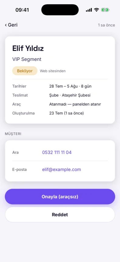 Filopy mobile — reservation approval